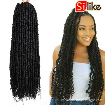Pre-twisted Passion Water WaveTwist Crochet Hair 24" 16 Stands Braiding Hair Extensions Passion Twist Crochet Hair Passion Twist